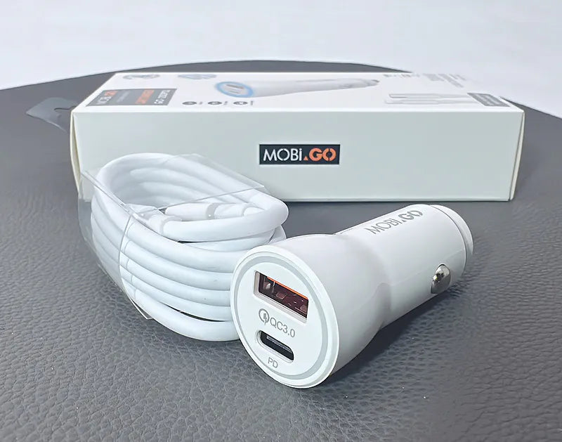 Mobigo PD 38W car charger with Type-C to Lightning cable GO200PDL