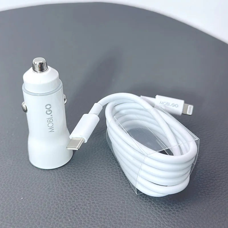 Mobigo PD 38W car charger with Type-C to Lightning cable GO200PDL