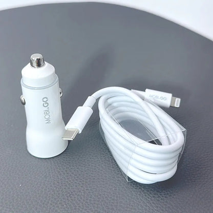Mobigo PD 38W car charger with Type-C to Lightning cable GO200PDL