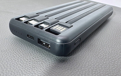 Mobigo 10000 mah MagSafe power bank with micro TYPE-c Lightning cable GO506