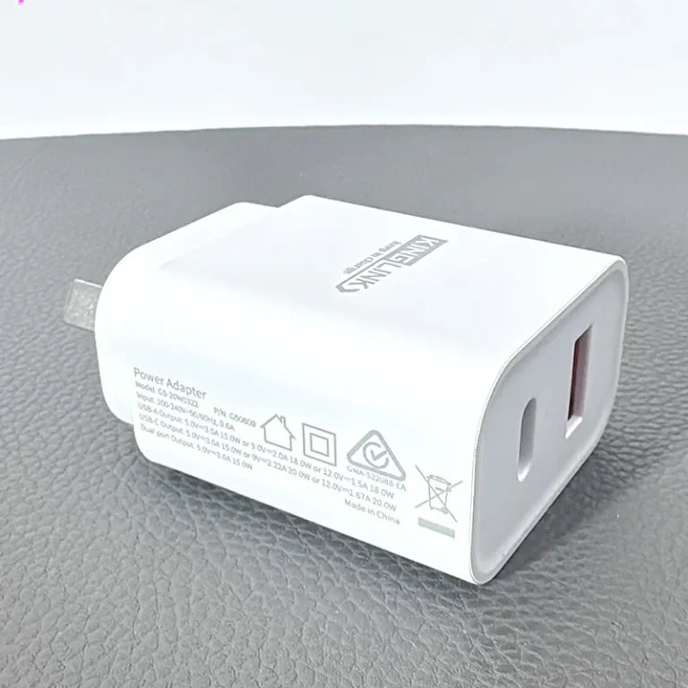 Kinglink pd 20w qc 3.0 fast charger gs20w0322