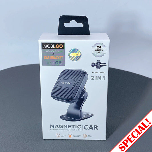 Mobigo 2 in 1 air vent clamp car holder G8 (Begin Using After 24H For Optimal Bond Strength)
