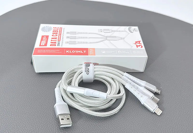 Kinglink 1.2m 3 in 1 Lightning Type-C Micro Cable KL01MLT