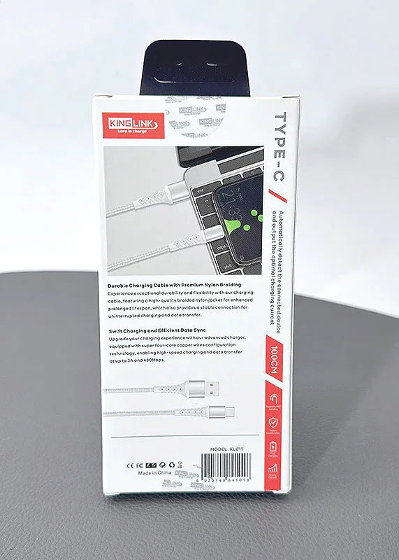 Kinglink 1m 3A Type-C Cable KL01T