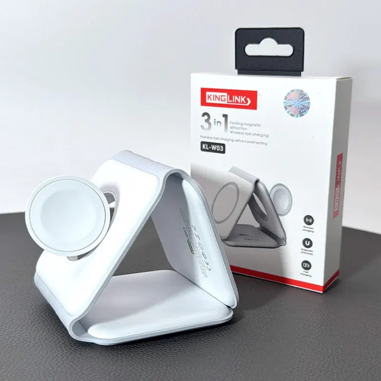 Kinglink 3 in 1 Folding Magnetic Attraction Wireless Charging Station KLW03