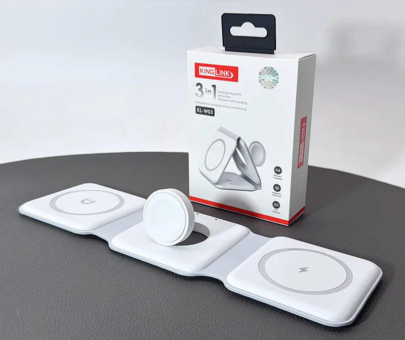 Kinglink 3 in 1 Folding Magnetic Attraction Wireless Charging Station KLW03
