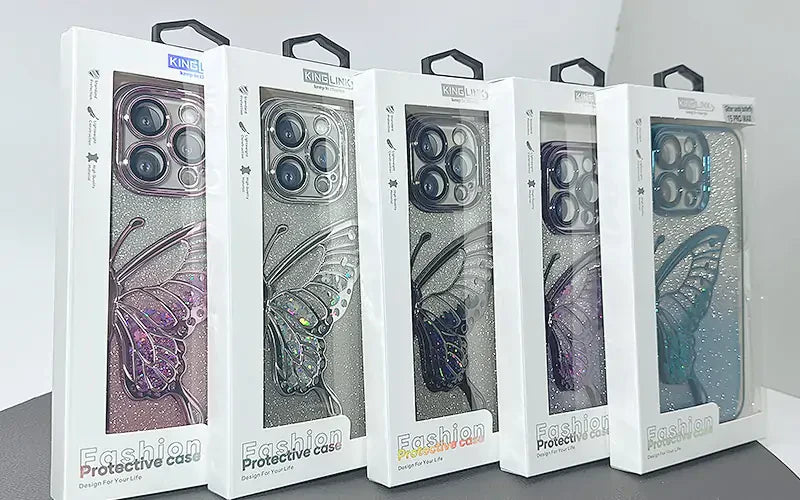 iPhone 15 pro 6.1 Kinglink Glitter Sandy Butterfly case