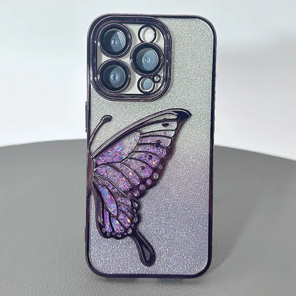 iPhone 16e Kinglink Glitter Sandy Butterfly case