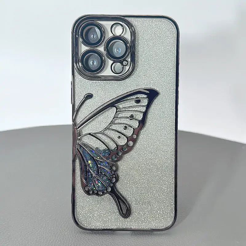 iPhone 15 pro 6.1 Kinglink Glitter Sandy Butterfly case