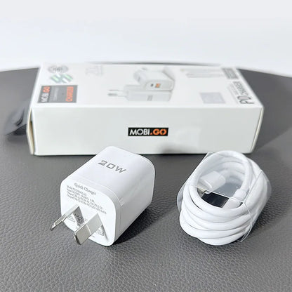 Mobigo PD 20W Wall Charger with Type-C to lightning cable TCS2081ACLC
