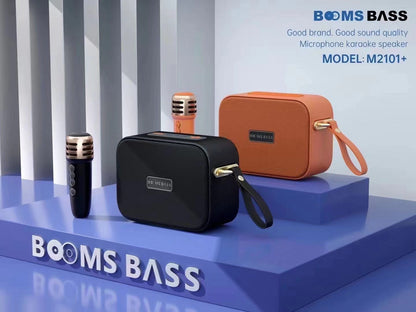 BOOMS BASS M2101+ Portable Handheld Wireless Karaoke Speaker Bluetooth Speaker